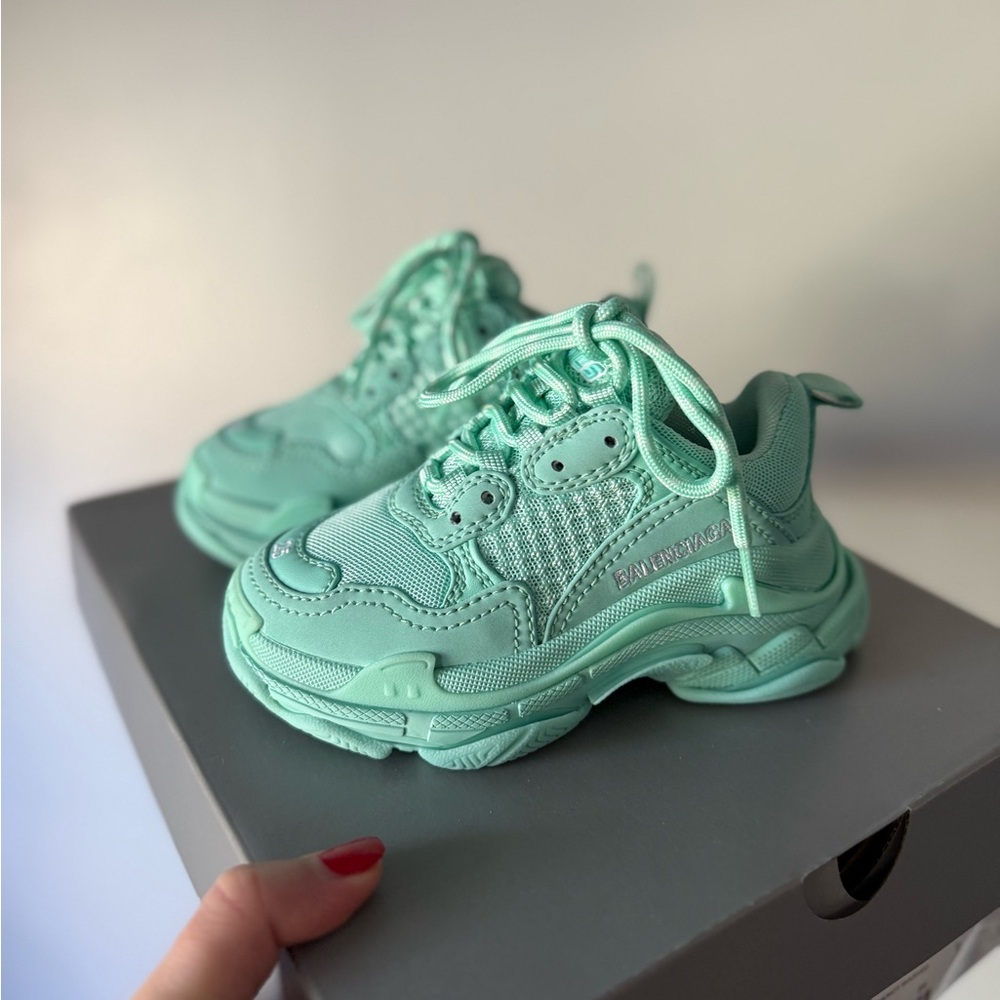 Kids Mint Green Balenciaga Sneakers